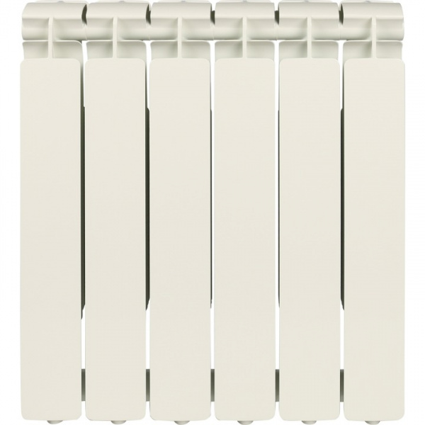 Картинка STOUT Bravo 500 6 секций радиатор алюминиевый боковое подключение RAL9010 (1050 Вт  с сайта santars.ru